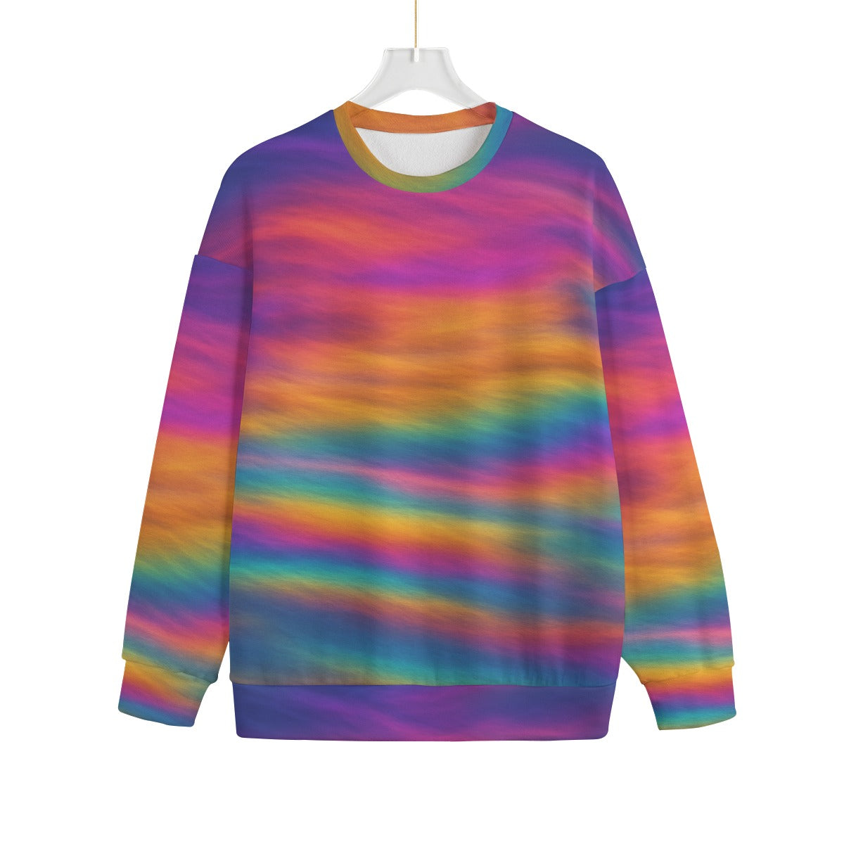 Unisex Drop-shoulder Knitted Fleece Sweater - view 1