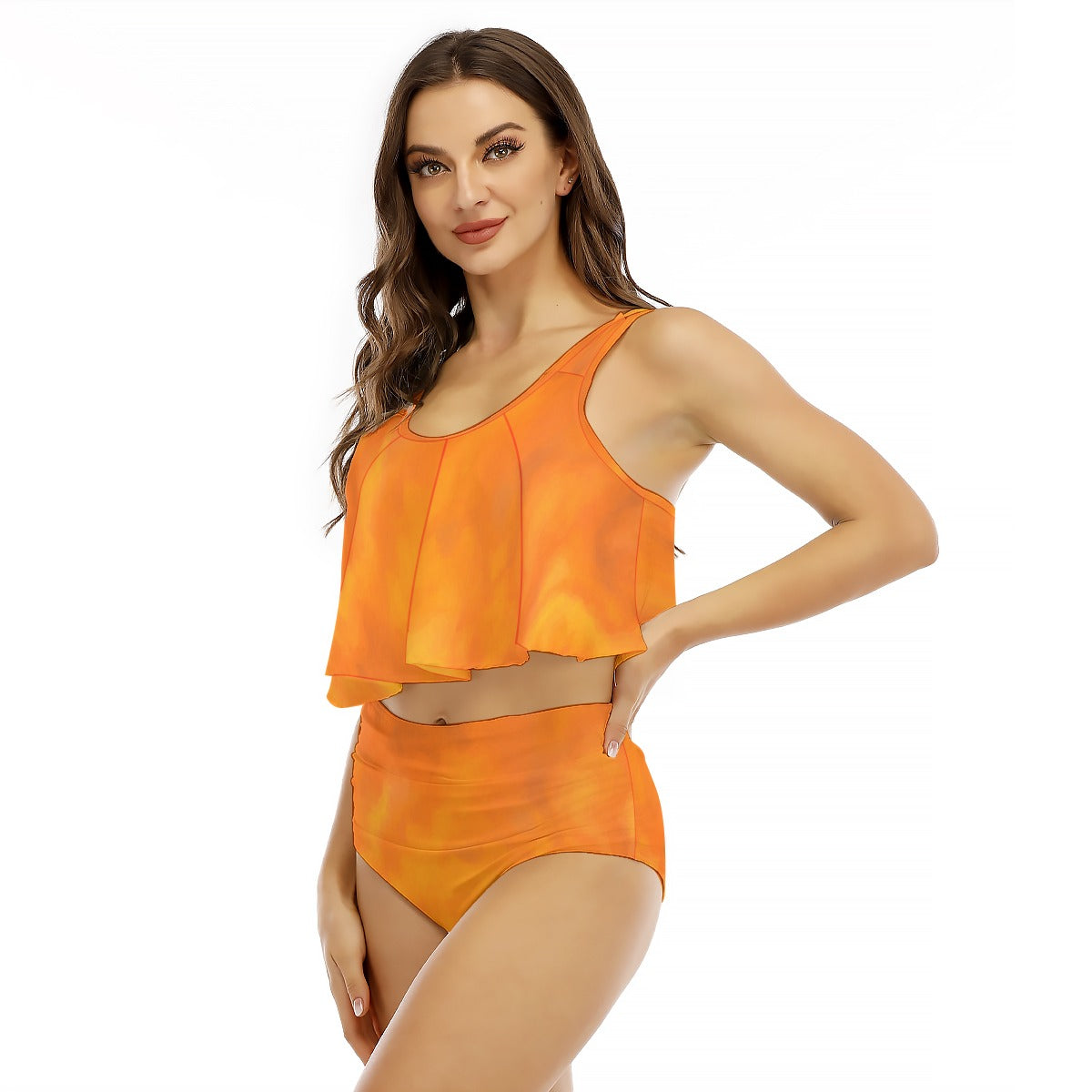 Women's Ruffled Vest Bikini Swimsuit