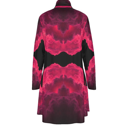 Women's High Neck Dress With Long Sleeve