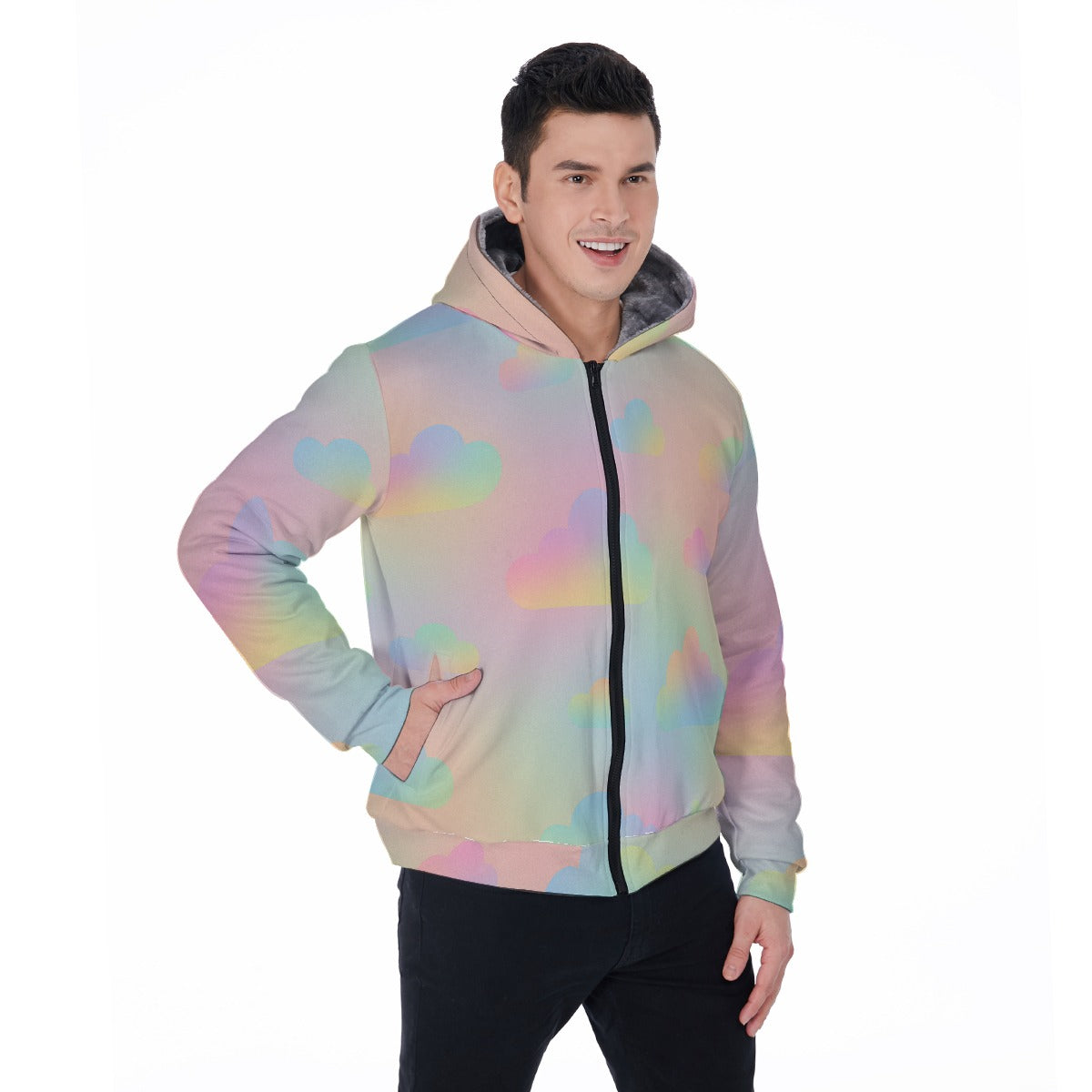 Men's Sherpa Fleece Zip Up Hoodie