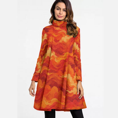 Women's High Neck Dress With Long Sleeve by O’Nimbus