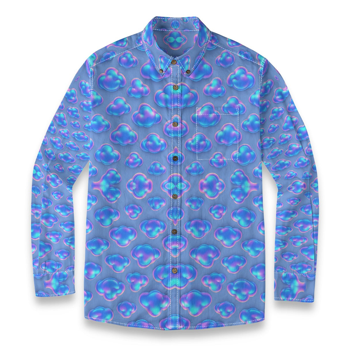 Men's Casual Lapel Long Sleeve Shirt|125GSM Cotton