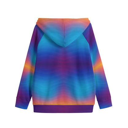 Unisex Kid's Zip Up Raglan Sleeve Hoodie | 310GSM Cotton