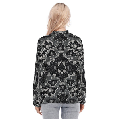 Women's Long Sleeve Blouse With Button Closure