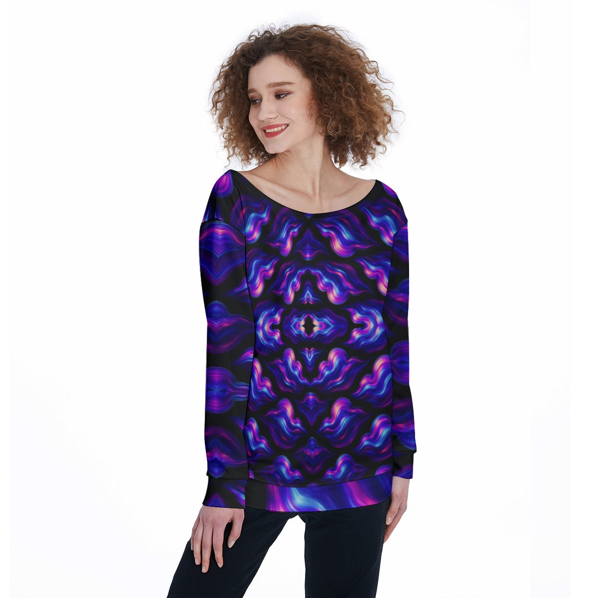 Women's Off-Shoulder Sweatshirt