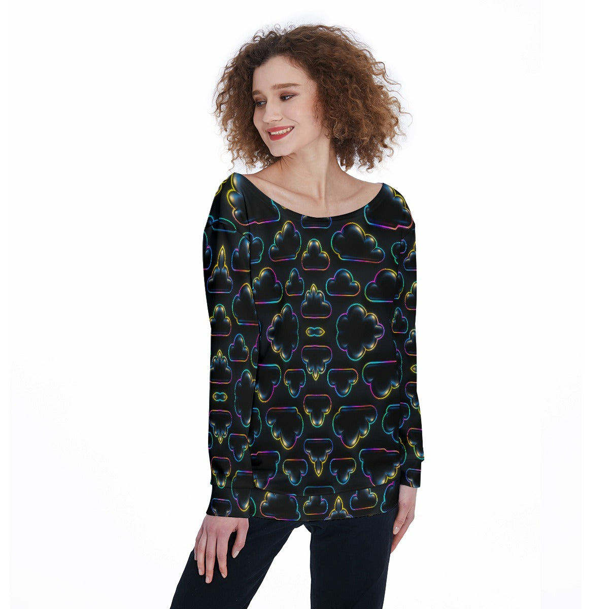 Women's Off-Shoulder Sweatshirt