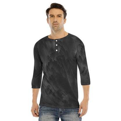 Men's Bracelet Sleeve T-shirt With Button Closure - view 1