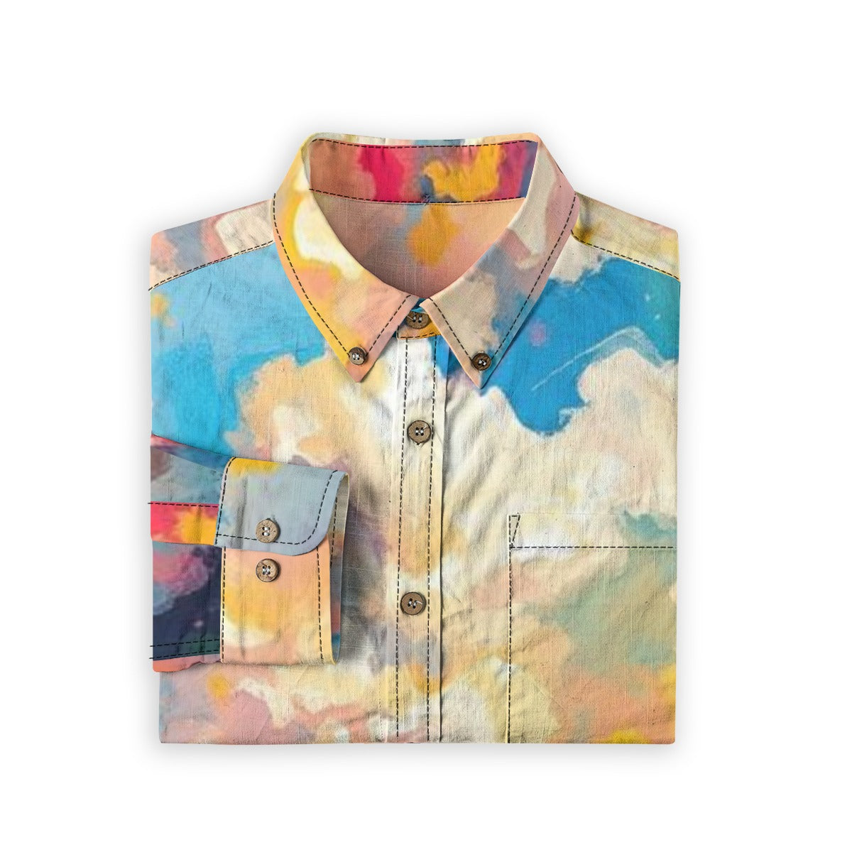 Men's Casual Lapel Long Sleeve Shirt|125GSM Cotton