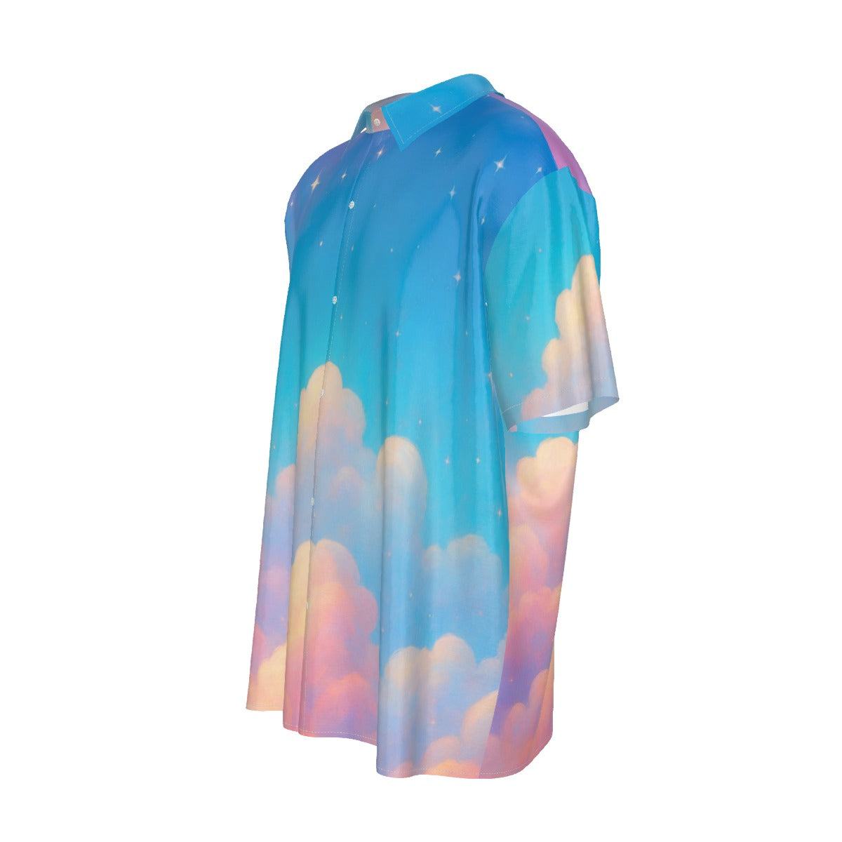 Men's Imitation Silk Short-Sleeved Shirt