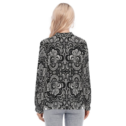 Women's Long Sleeve Blouse With Button Closure