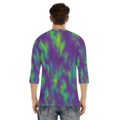Men's Bracelet Sleeve T-shirt With Button Closure - view 4