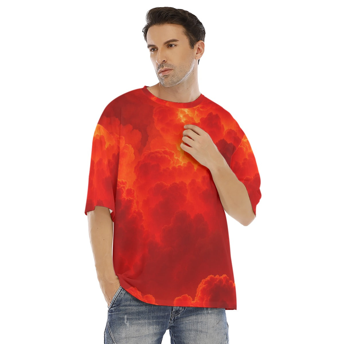 Men's Drop Shoulder T-shirt With Short Sleeve