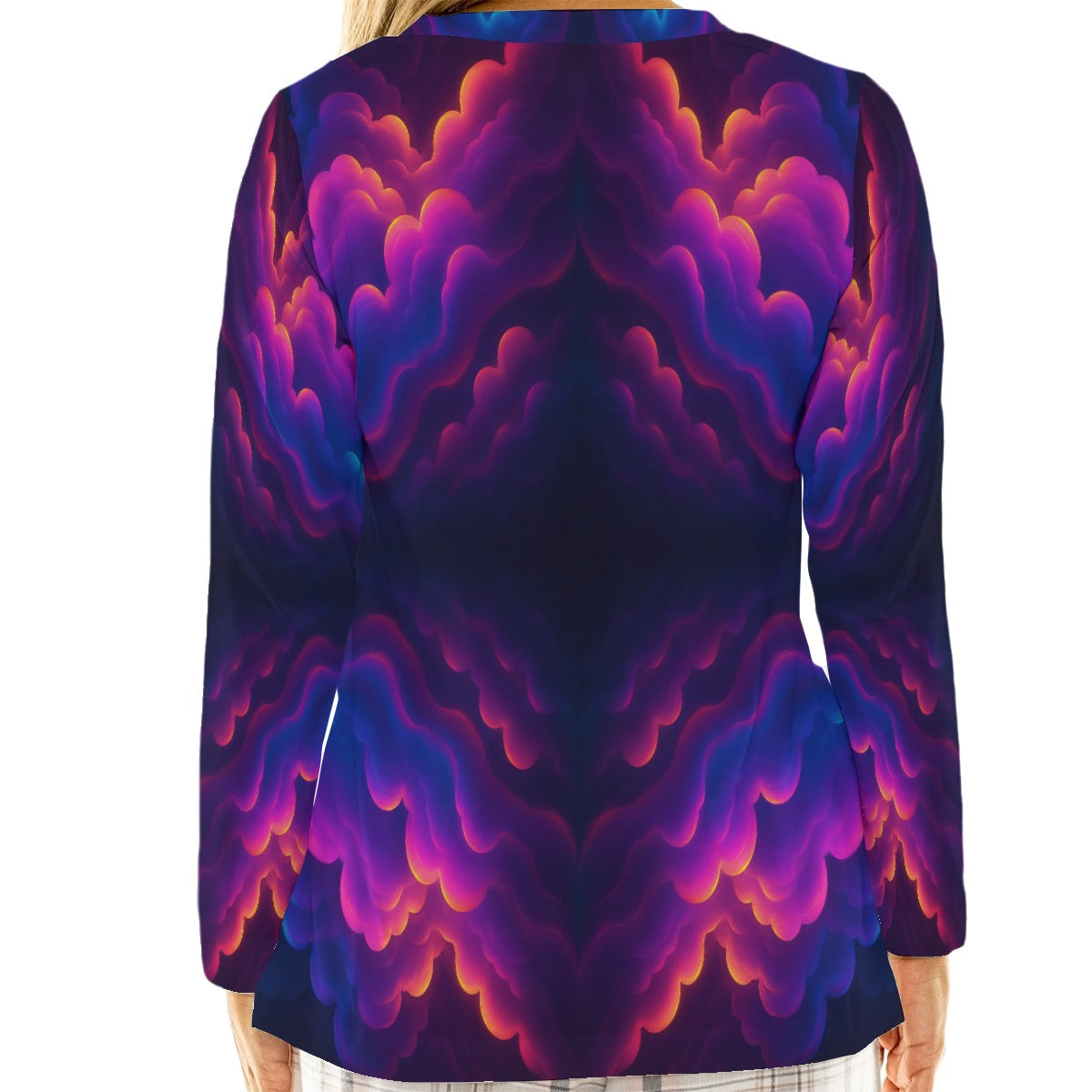 Women's Loose V-Neck T-Shirt With Long Sleeve