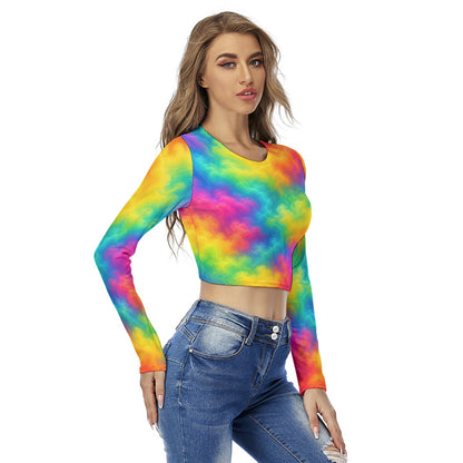 Women's Round Neck Crop Top T-Shirt