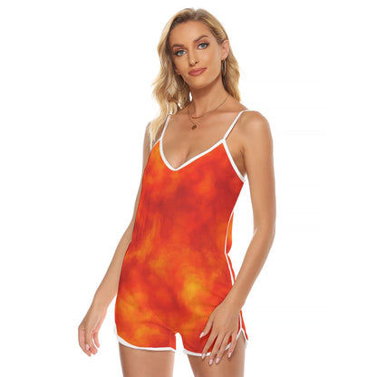 Women's V-neck Cami Romper