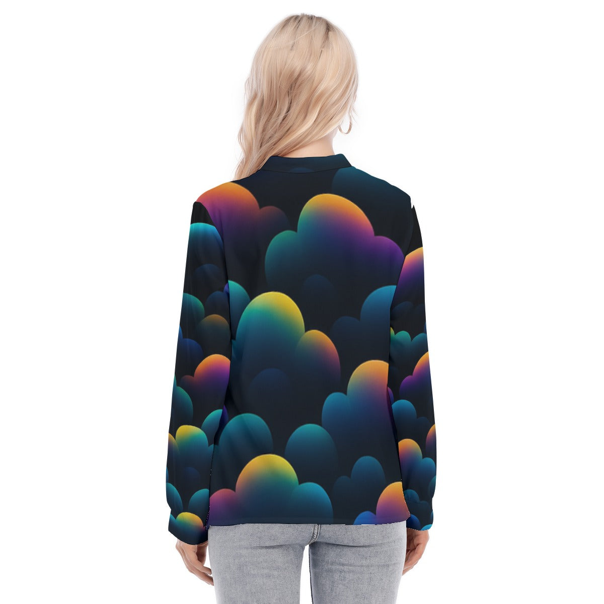 Women's Long Sleeve Blouse With Button Closure