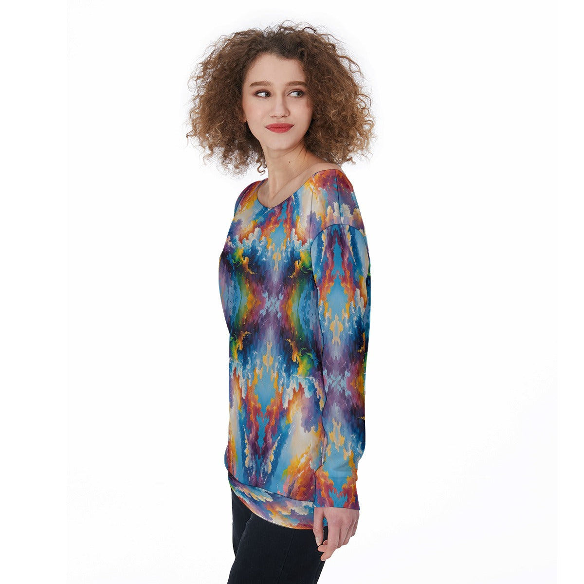 Women's Off-Shoulder Sweatshirt