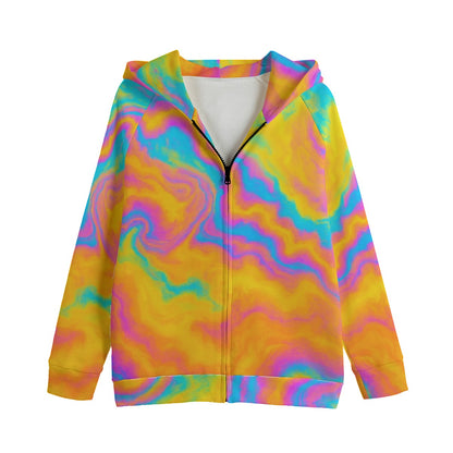 Unisex Kid's Zip Up Raglan Sleeve Hoodie | 310GSM Cotton