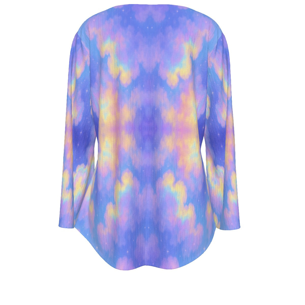 Women's V-neck T-shirt With Irregular Hem