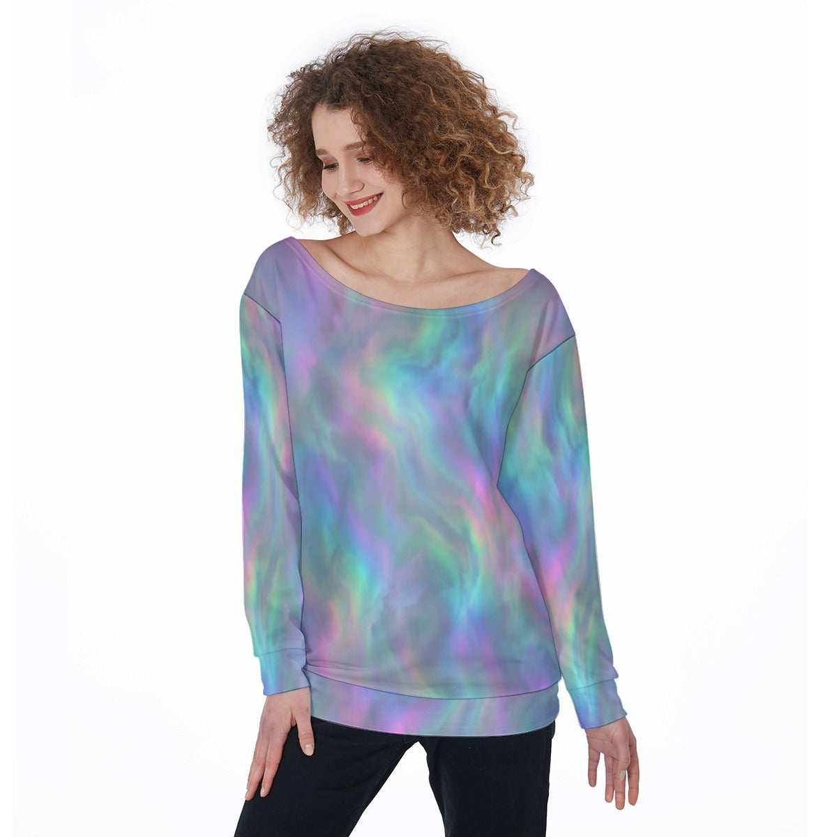 Women's Off-Shoulder Sweatshirt
