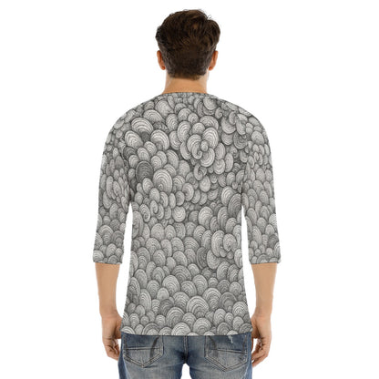 Men's Bracelet Sleeve T-shirt With Button Closure - view 4