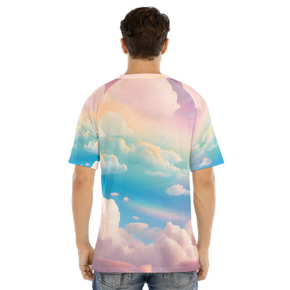 Men's Raglan Sleeve T-shirt With Button Closure