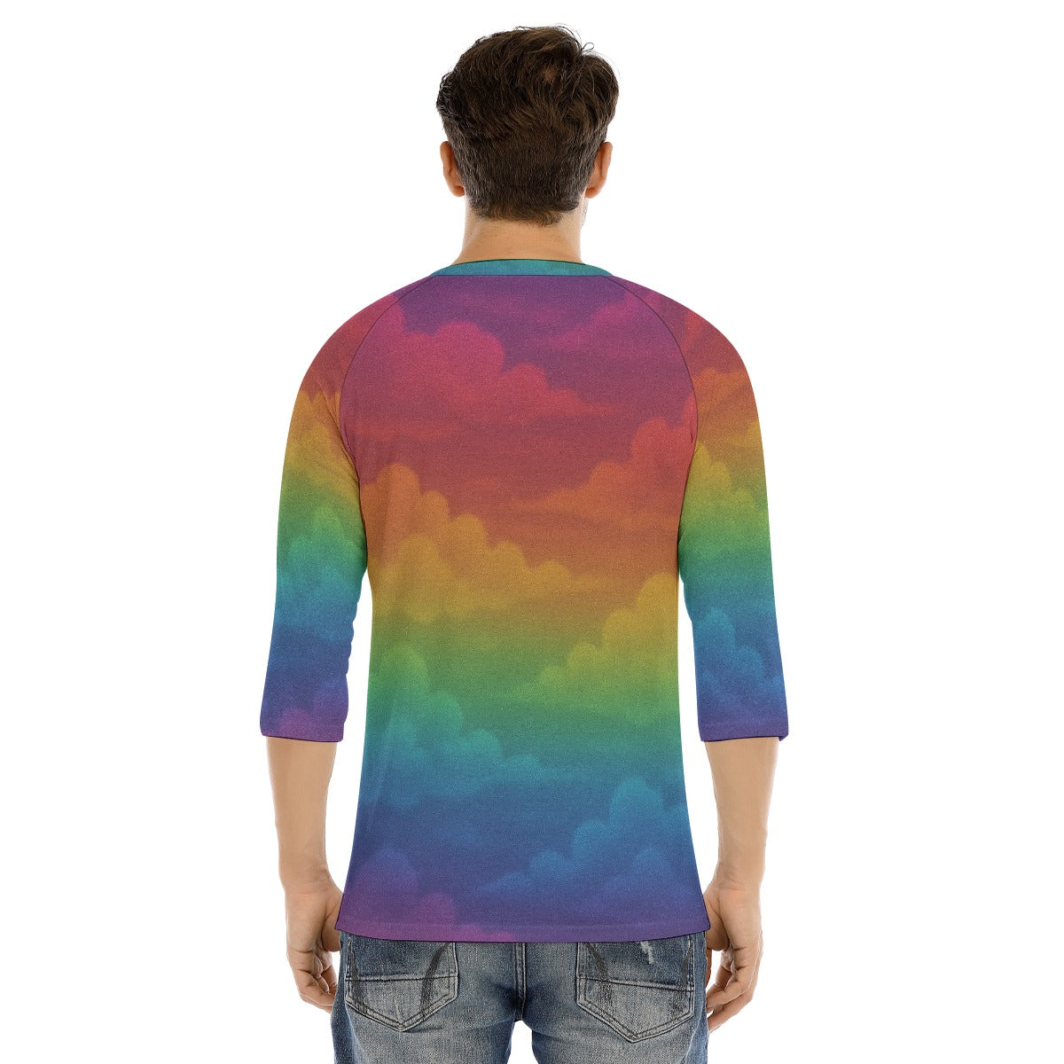 Men's Bracelet Sleeve T-shirt With Button Closure - view 4