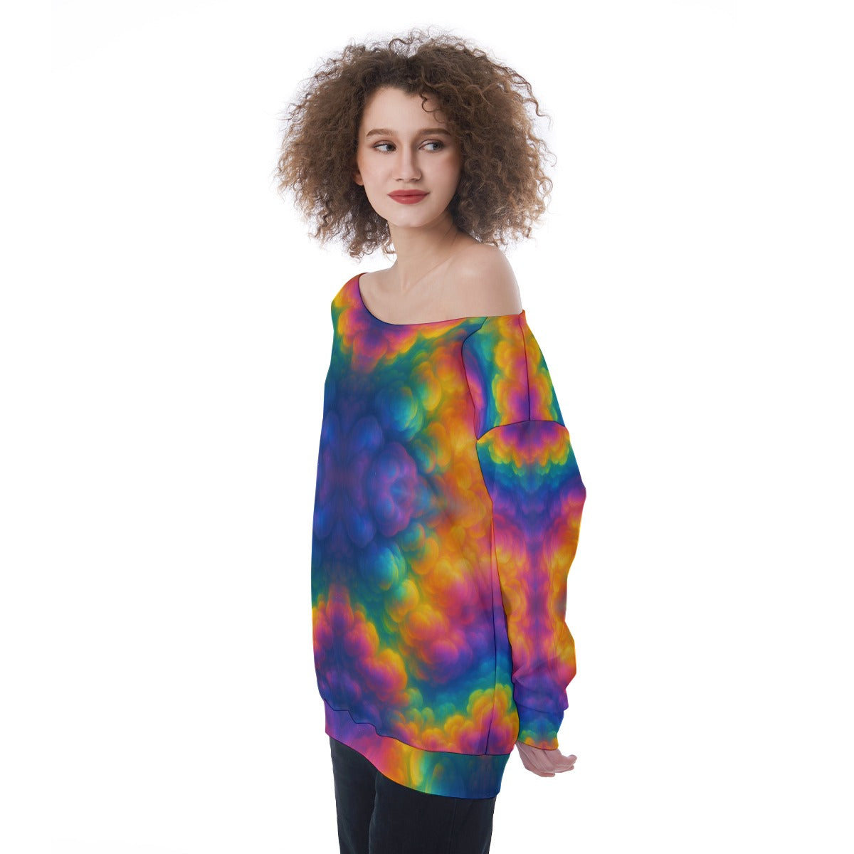 Women's Off-Shoulder Sweatshirt