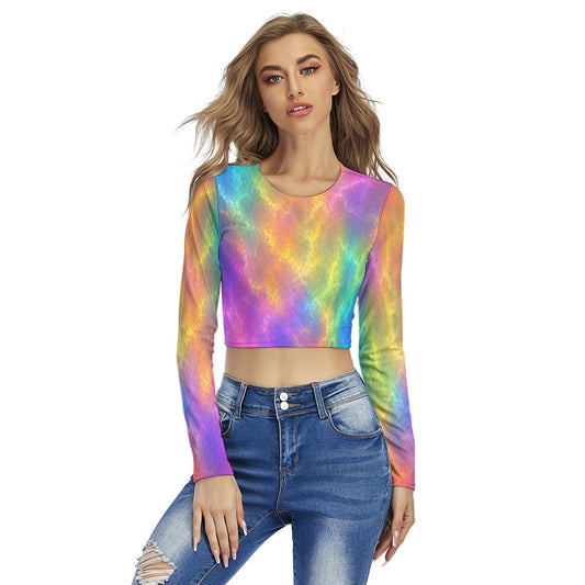 Women's Round Neck Crop Top T-Shirt