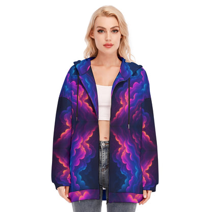Women's Long Hoodie With Zipper Closure