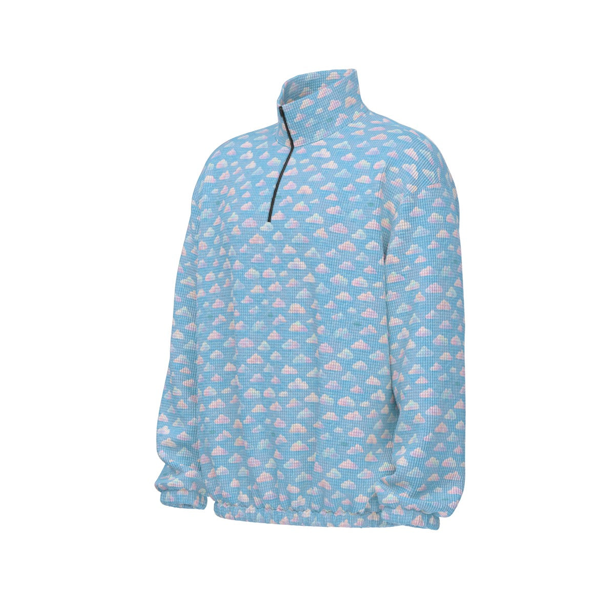 Unisex Turtleneck Zippered Sweatshirt