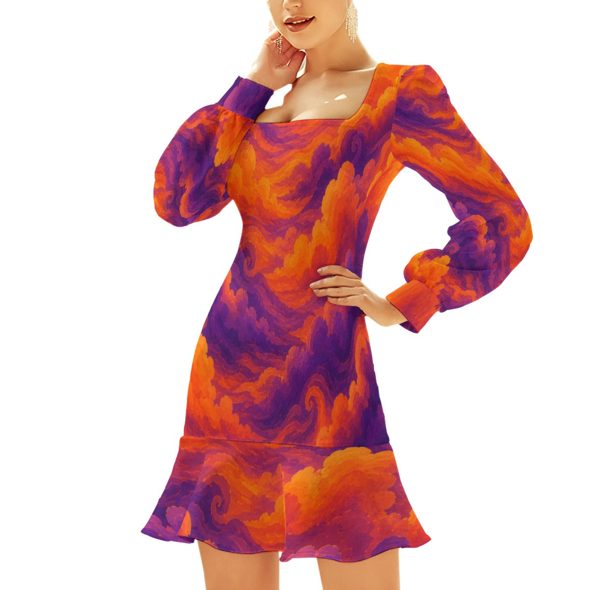 Women's Ruffle Hem Skinny Dress by O’Nimbus – view 3