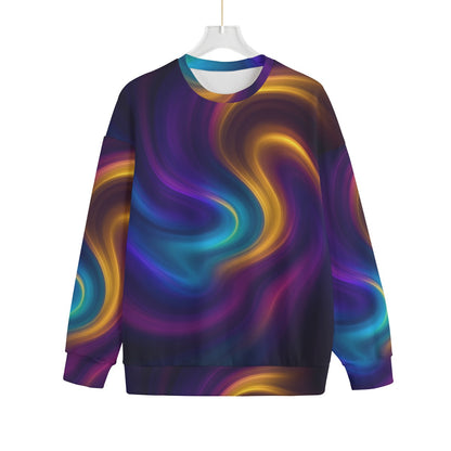 Unisex Drop-shoulder Knitted Fleece Sweater - view 1