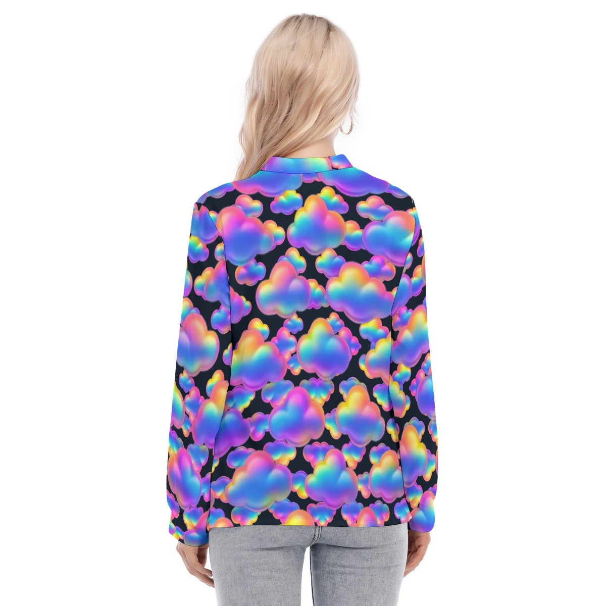 Women's Long Sleeve Blouse With Button Closure