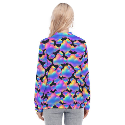 Women's Long Sleeve Blouse With Button Closure