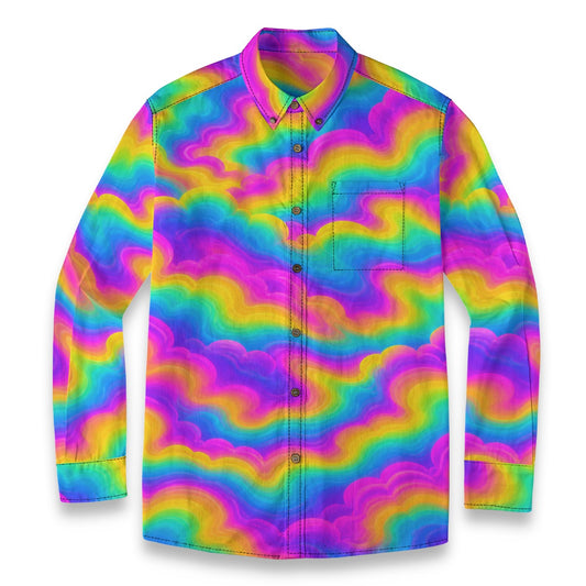 Men's Casual Lapel Long Sleeve Shirt|125GSM Cotton