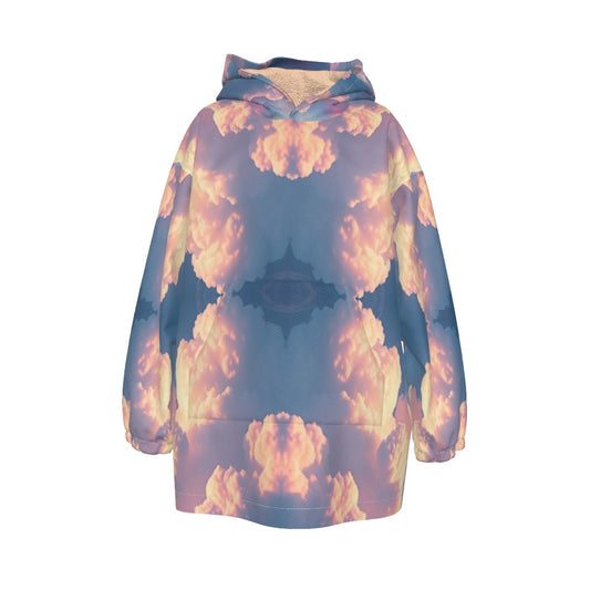 Unisex Kid's Sherpa Fleece Hoodie Blanket