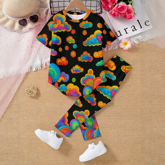 Unisex Kids' Casual Top and Pants Set