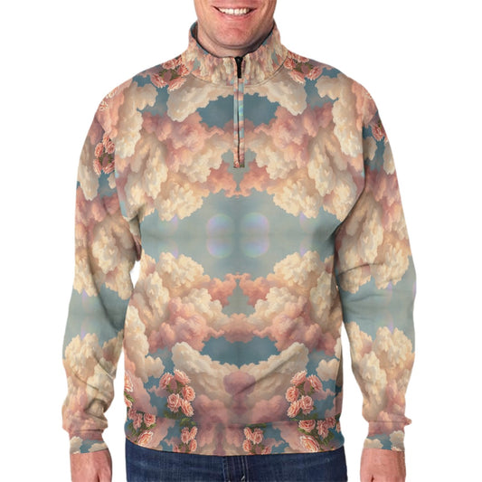 Men's Hidden Half-Zip Placket Hoodie