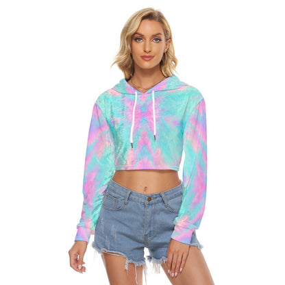 Women's Crop Top Hoodie|Velvet