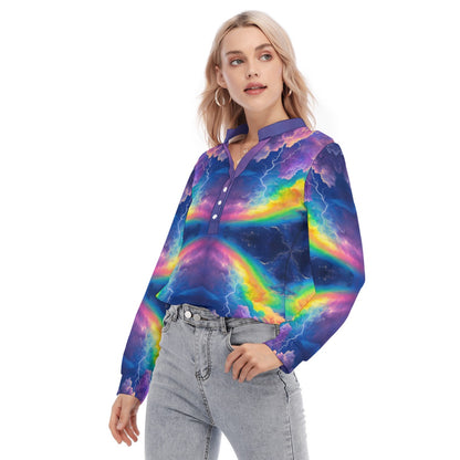 Women's Long Sleeve Blouse With Button Closure