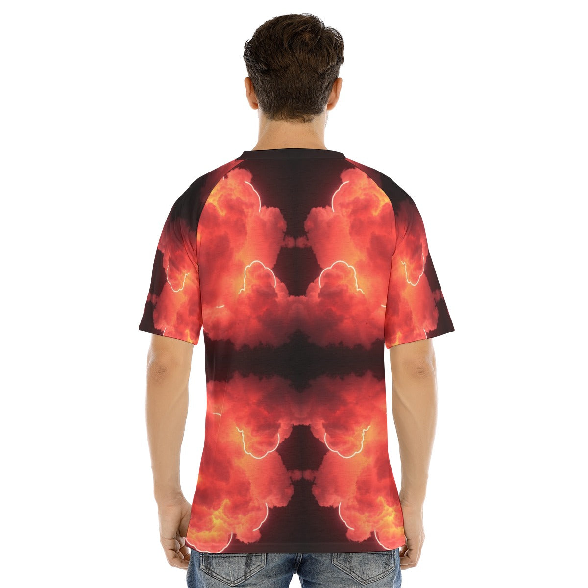 Men's Raglan Sleeve T-shirt With Button Closure