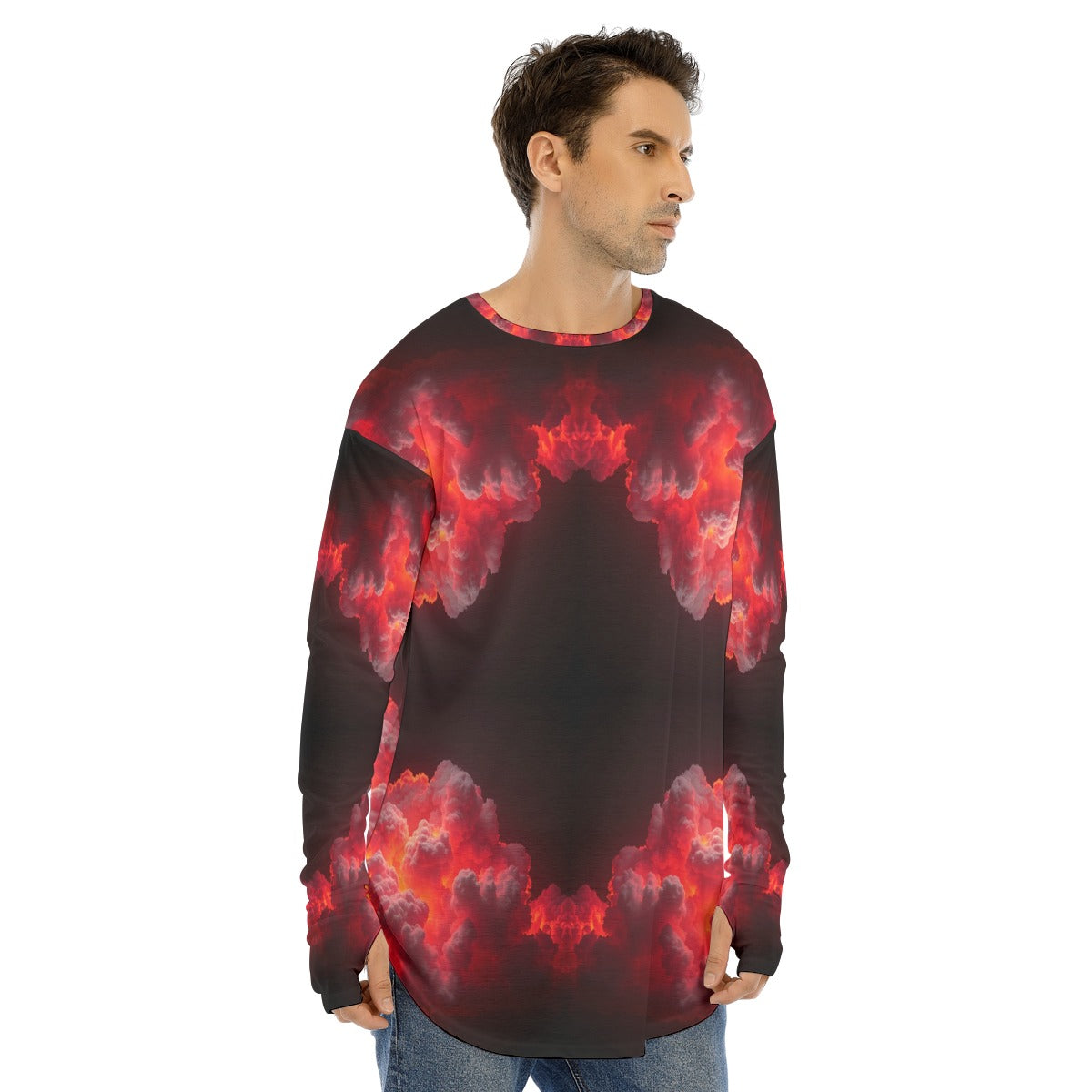 Men's Fingerless Long Sleeve T-shirt