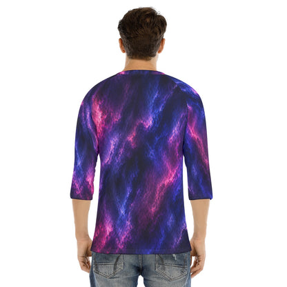 Men's Bracelet Sleeve T-shirt With Button Closure - view 4