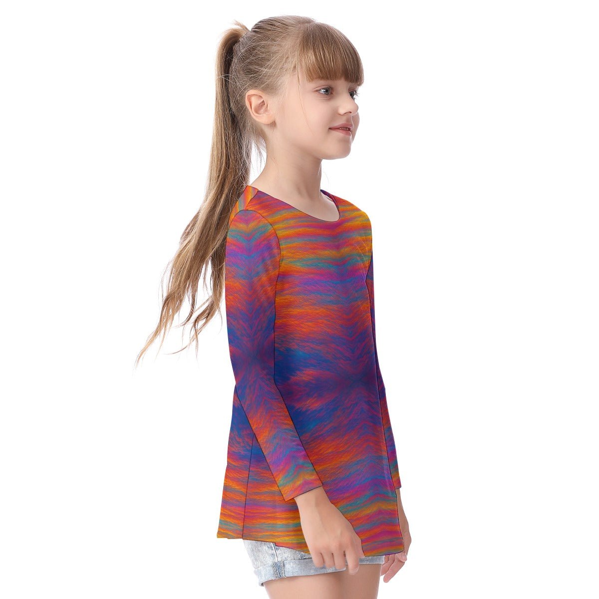 Unisex Kid's Long Sleeve O-neck T-shirt