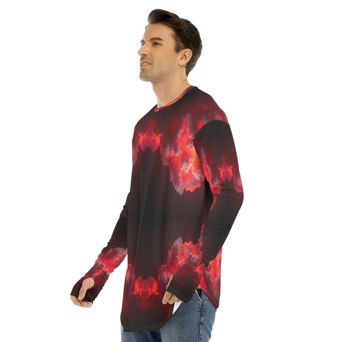 Men's Fingerless Long Sleeve T-shirt