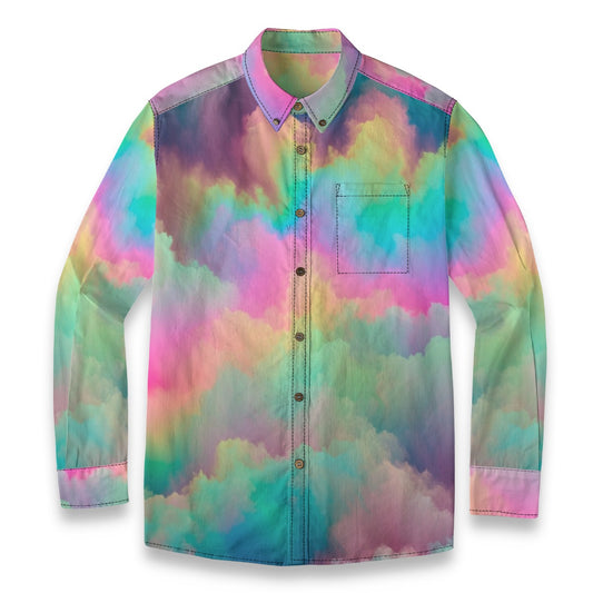 Men's Casual Lapel Long Sleeve Shirt|125GSM Cotton