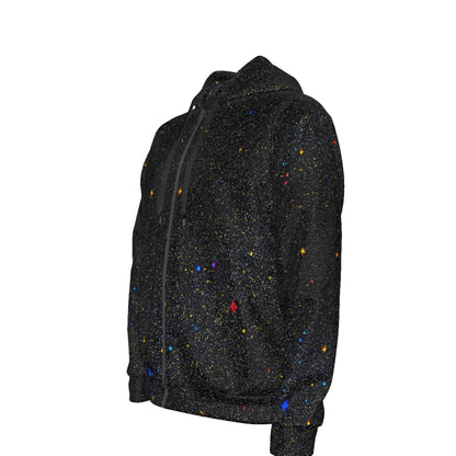 Unisex Zipper Hoodie With Black Lining