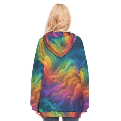 Women's Long Hoodie With Zipper Closure