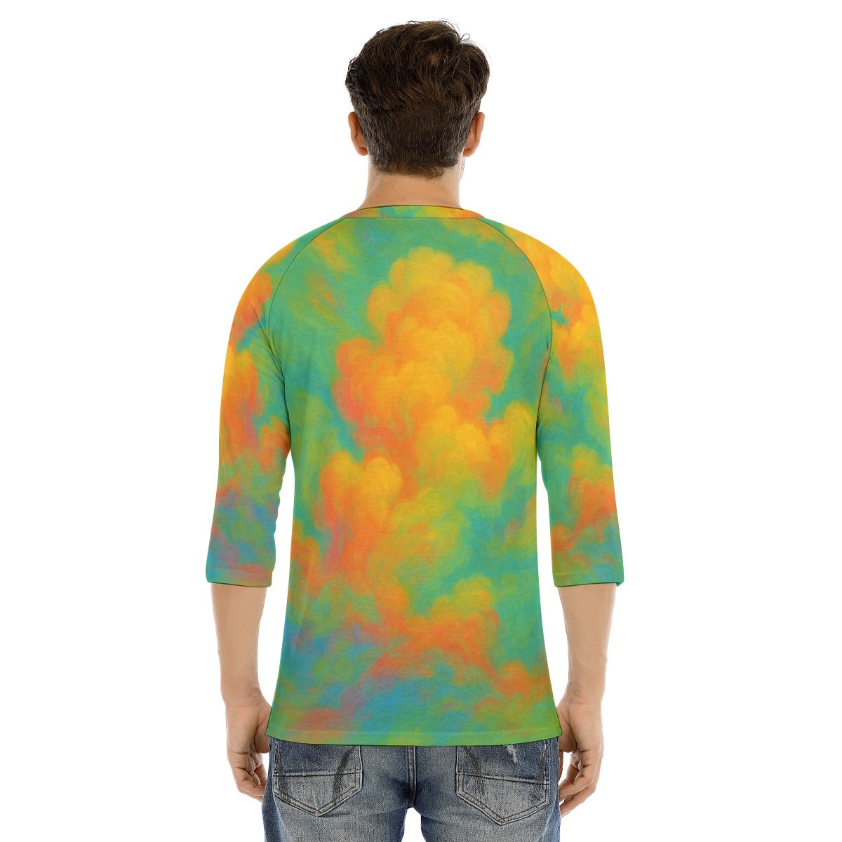 Men's Bracelet Sleeve T-shirt With Button Closure - view 4